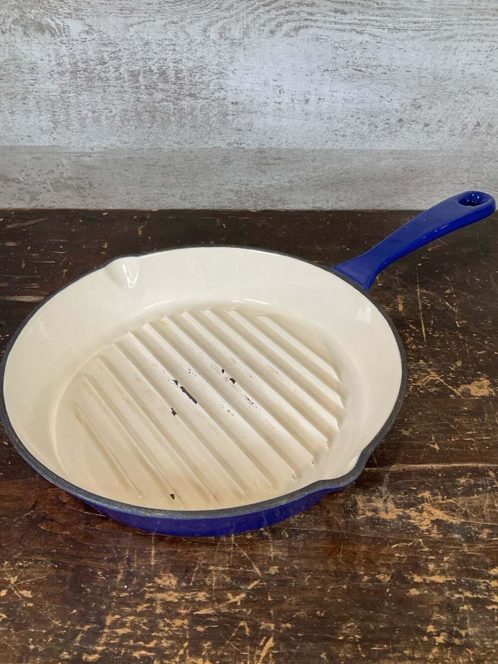 Rachael Ray 11-Inch Blue Enameled Cast Iron Grill Pan